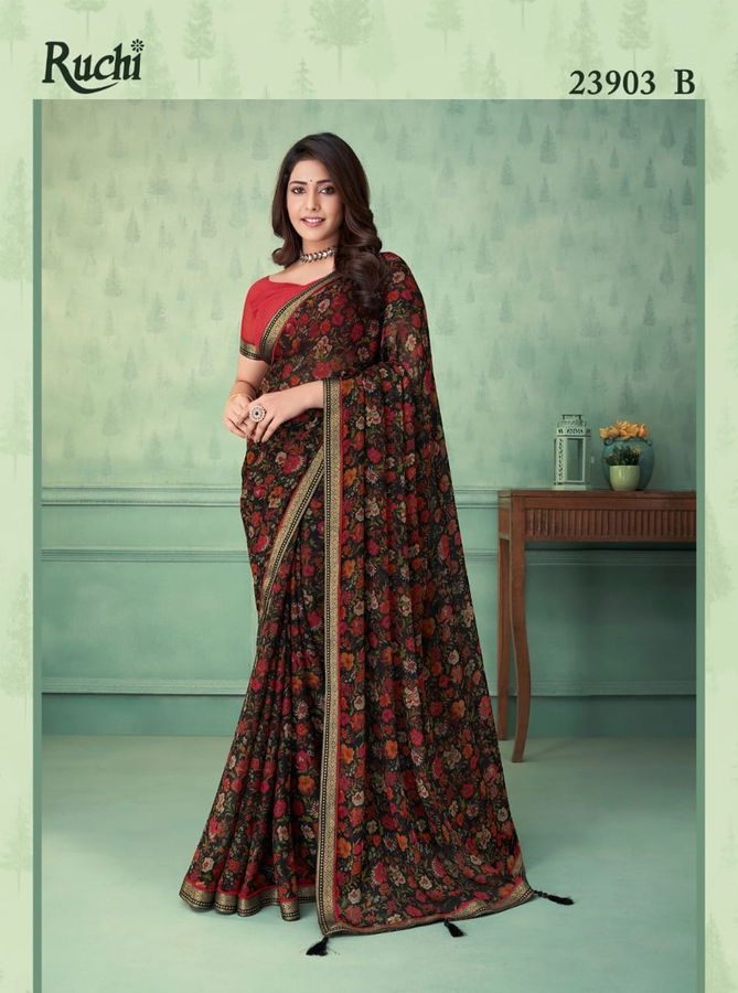 Vaani 23901 By Ruchi Printed Chiffon Sarees Catalog